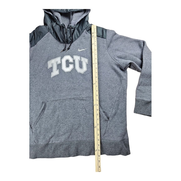 USED TCU Horned Frogs Initials Big Logo Fleece Pullover Hoodie - Picture 4 of 11